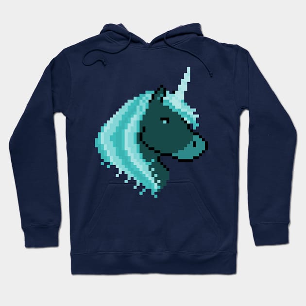 Pixel Spectral Black Unicorn Hoodie by gkillerb